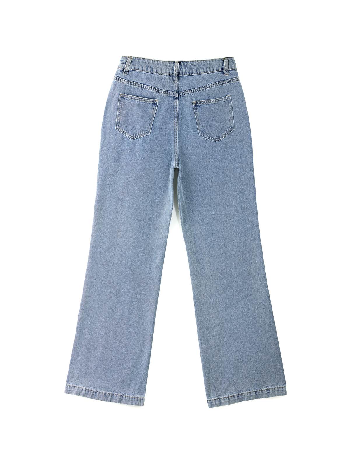 Mid Waist Washed Boyfriend Jeans