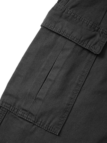 Men's Cargo Pocket Patched Straight Leg Jeans