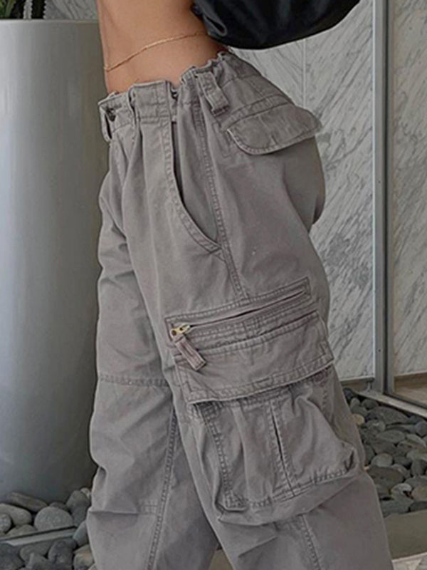 Washed Vintage Baggy Cargo Jeans