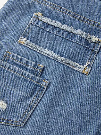 Vintage Star Distressed Cargo Jeans