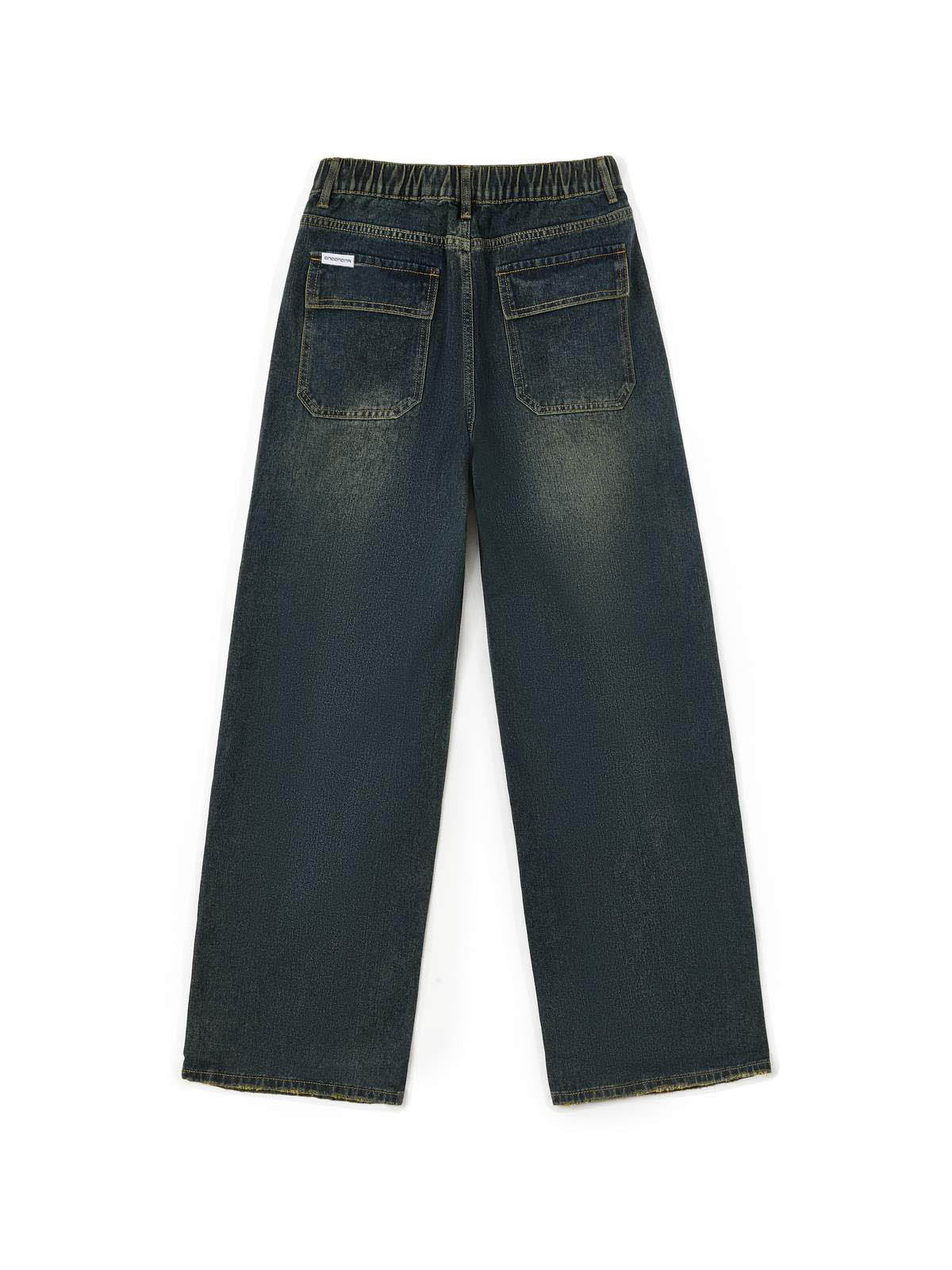 Dark Wash Vintage Baggy Boyfriend Jeans