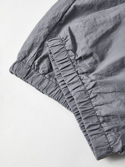 Size Friendly Pocket Drawstring Parachute Cargo Pants