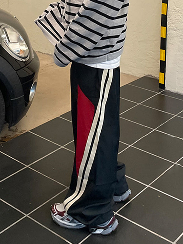 Men's Panel Striped Loose Sweatpants