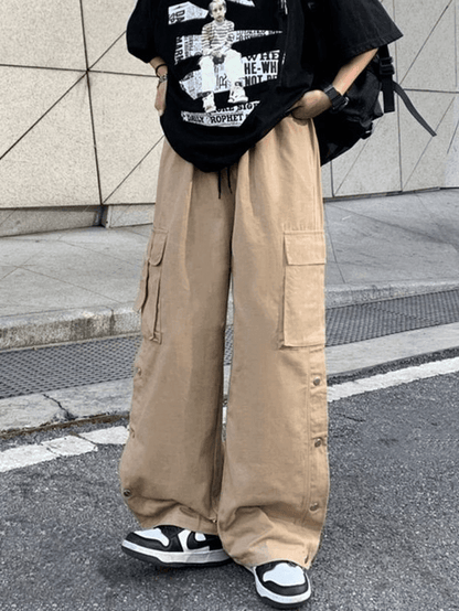 Buttoned Pocket Patch Cargo Pants