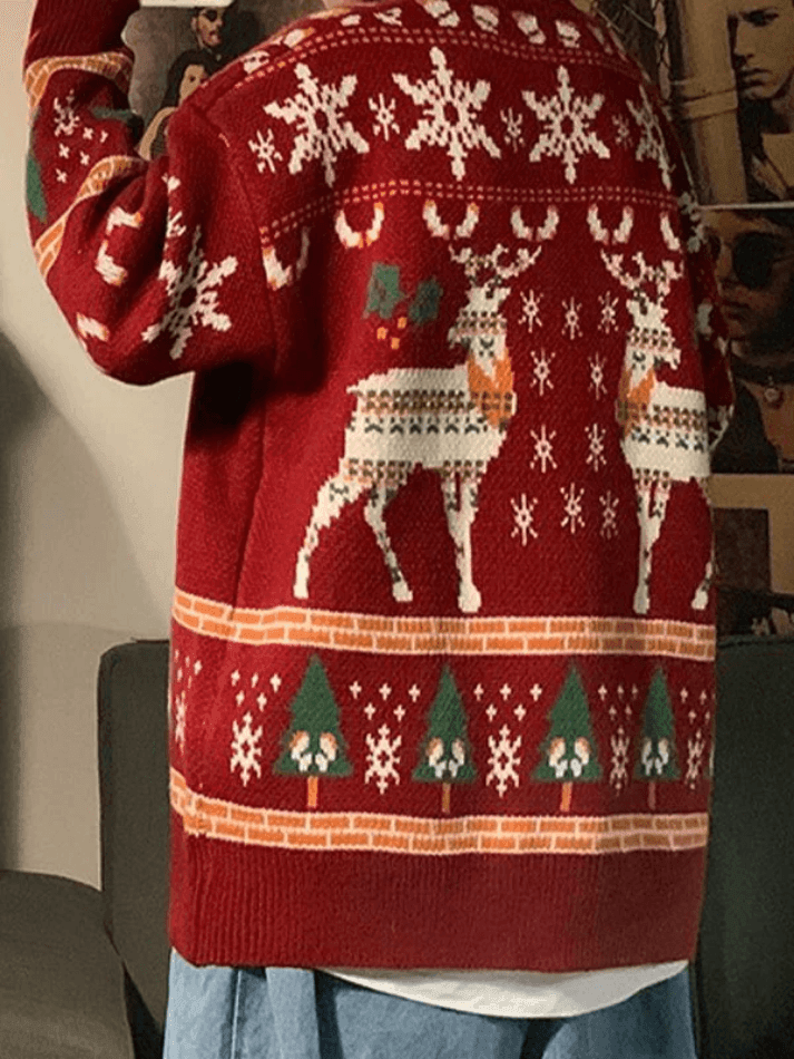 Christmas Deer Crew Neck Sweater