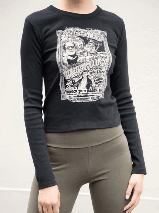 Comic Print Long Sleeve Tee