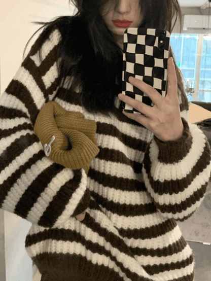 Cozy Striped Pullover Sweater