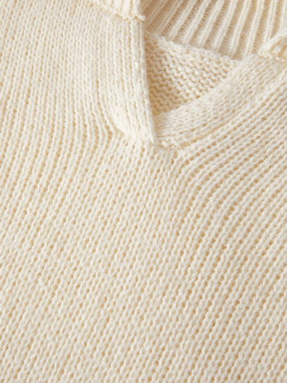 Cropped Fuzzy Knit Sweater