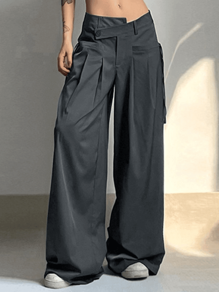 Cross Over Pleated Tailored Pants