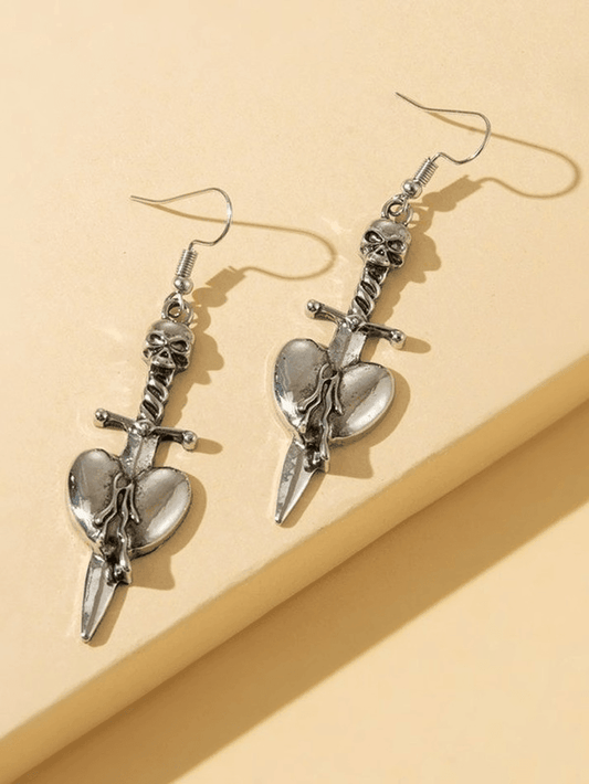 Dagger Heart Earrings