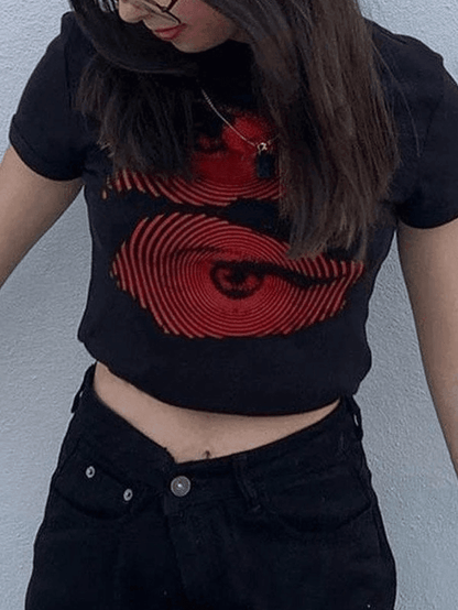 Eye Print Baby Crop Top