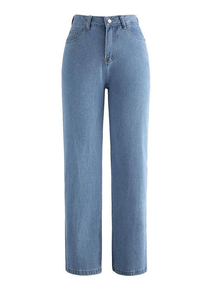 High Rise Washed Boyfriend Jeans