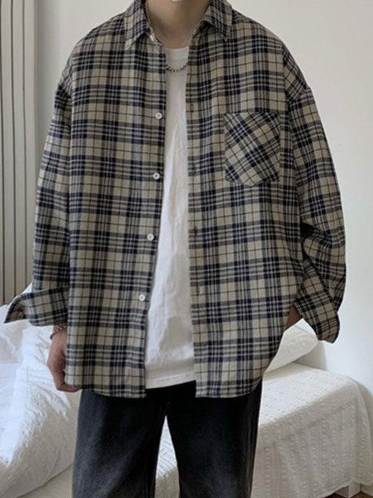 Men's Long Sleeve Checkered Shirt