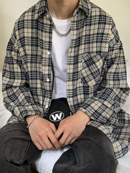 Men's Long Sleeve Checkered Shirt