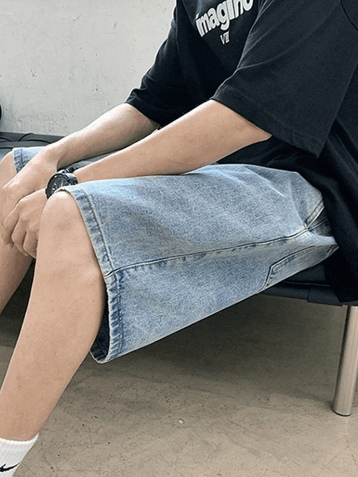 Men's Washed Skate Denim Shorts