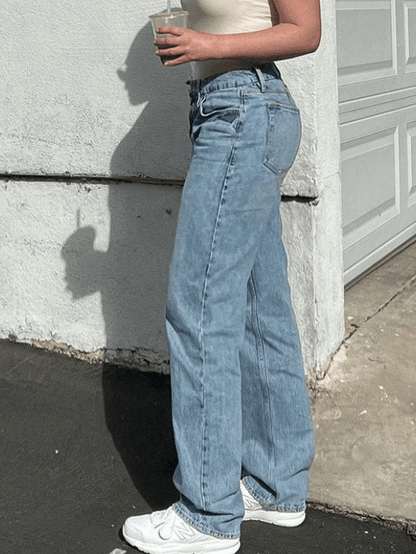 Mid Wash Classic Boyfriend Jeans