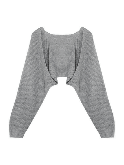 Open Front Bolero Knit Cardigan