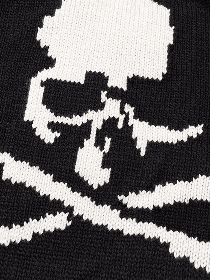 Distressed Skull Sweater