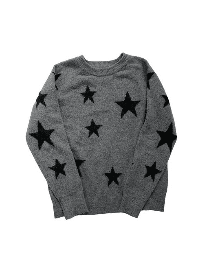 Vintage Star Jacquard Pullover Sweater