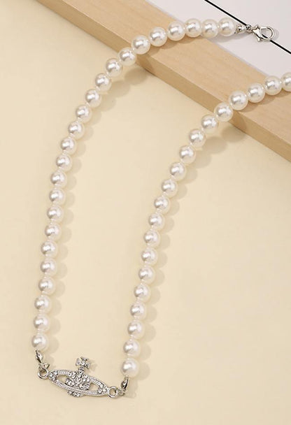 Planet Pearl Necklace