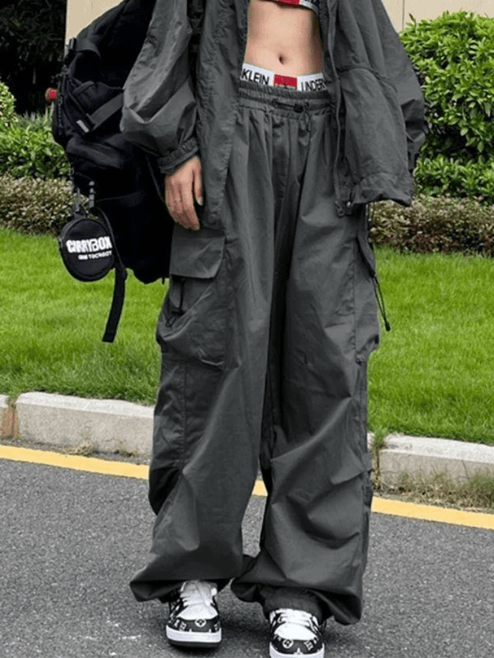 Ruched Baggy Cargo Pants