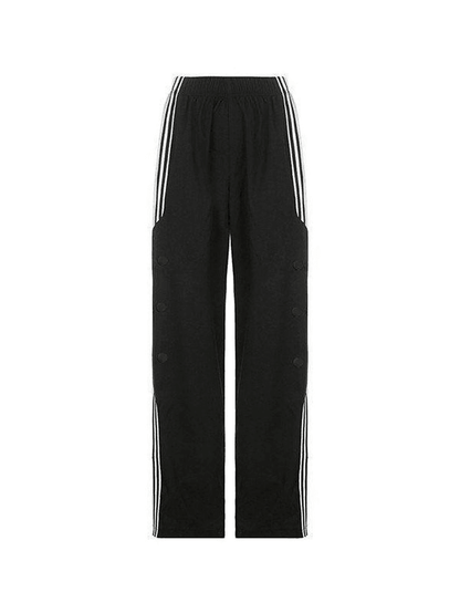 Side Stripe Casual Baggy Pants