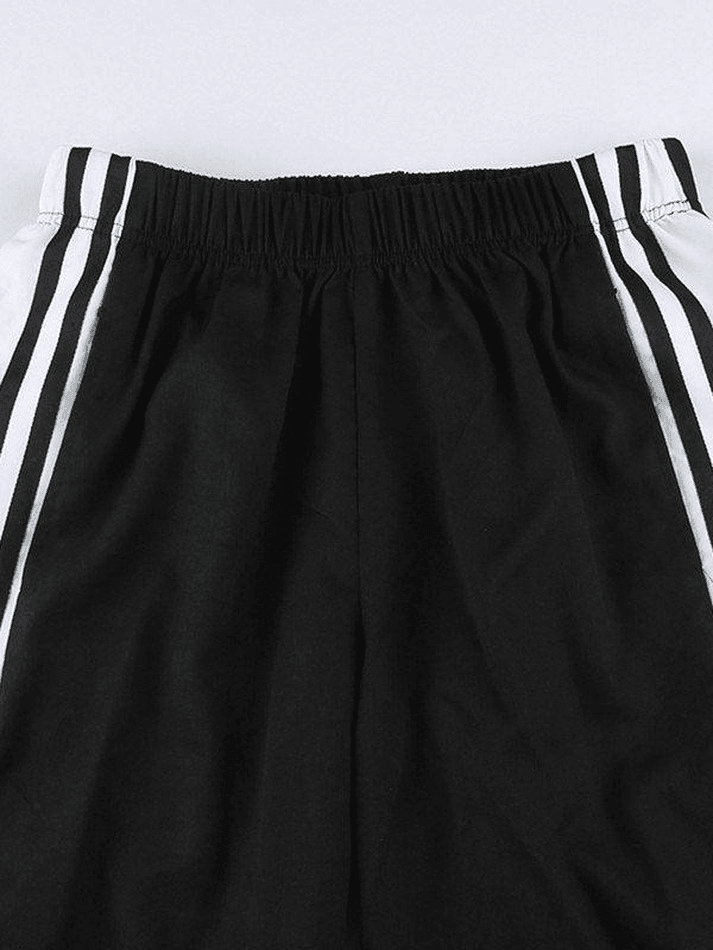 Side Stripe Casual Baggy Pants