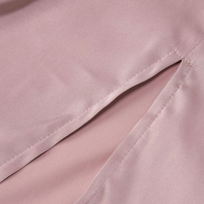 Sparkly Rhinestone Trim Cowl Neck High Split Maxi Dress - Pink