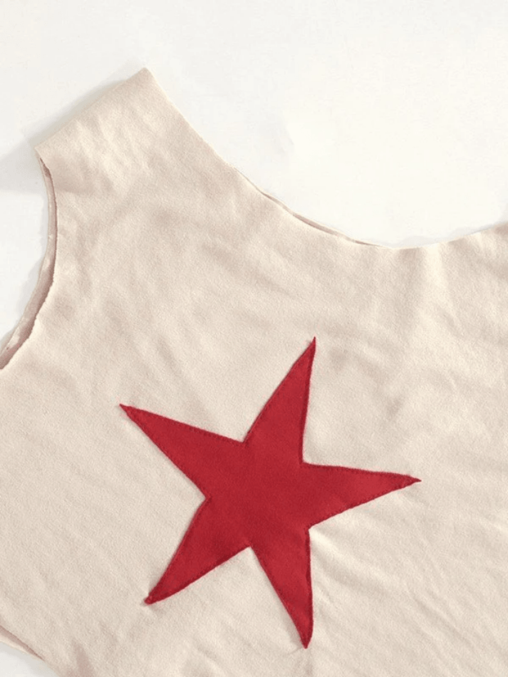 Star Patch Cropped Tank Top