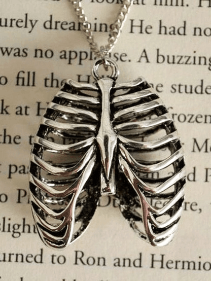 Vintage Skeleton Pendant Necklace
