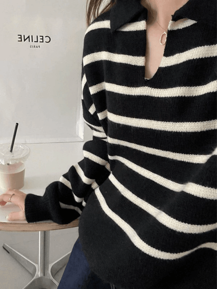 Vintage Striped Pullover Sweater