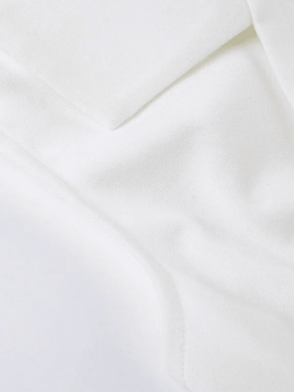 White Sleeveless Button Front Blouse